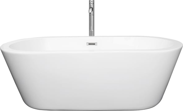shower tub and surround Wyndham Freestanding Bathtub White