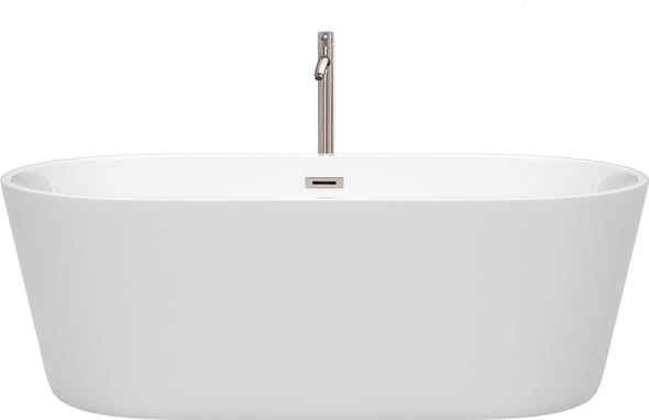 double soaker tub Wyndham Freestanding Bathtub White