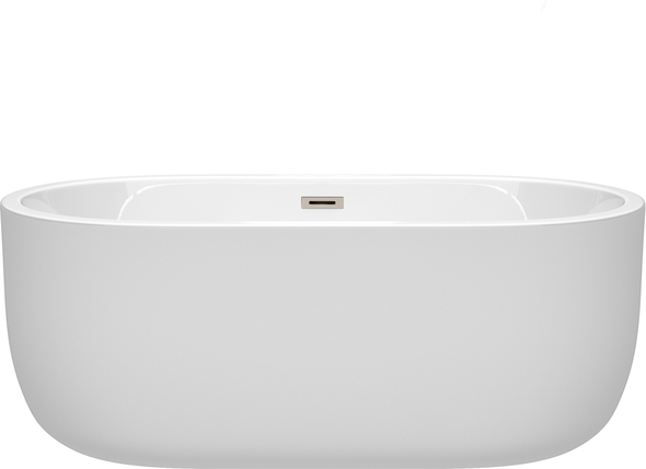 59 inch clawfoot tub Wyndham Freestanding Bathtub White