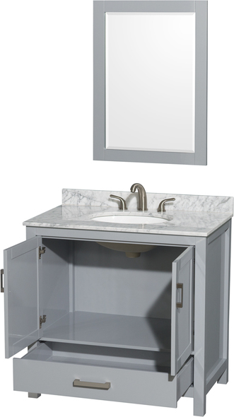 40 inch vanity top with sink Wyndham Vanity Set Gray Modern