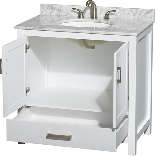 used bathroom sinks and vanities Wyndham Vanity Set White Modern