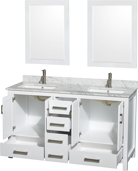 double vanity with storage Wyndham Vanity Set White Modern