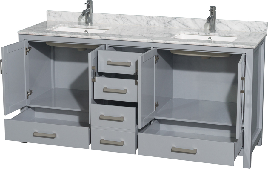 cabinet basin set Wyndham Vanity Set Gray Modern