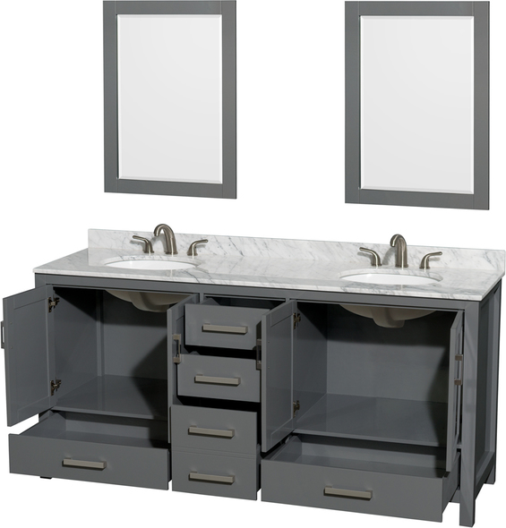 one sink bathroom vanity Wyndham Vanity Set Dark Gray Modern