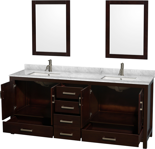 walnut bathroom cabinets Wyndham Vanity Set Espresso Modern
