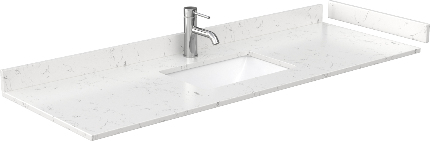 60 inch vanities with one sink Wyndham Vanity Set White Modern
