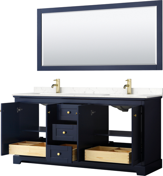 small basin and vanity unit Wyndham Vanity Set Dark Blue Modern