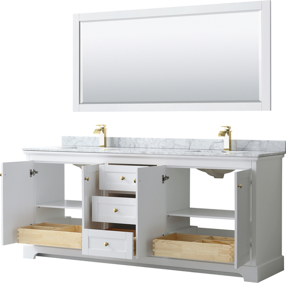 72 inch bathroom cabinet Wyndham Vanity Set White Modern
