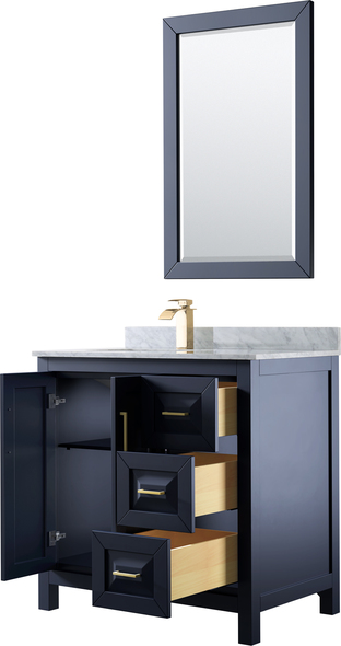 40 inch double sink vanity Wyndham Vanity Set Dark Blue Modern