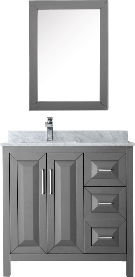 double sink vanity with tower Wyndham Vanity Set Dark Gray Modern