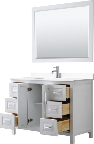prefab bathroom countertops Wyndham Vanity Set White Modern