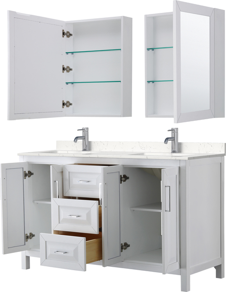 twin sink vanity unit Wyndham Vanity Set White Modern