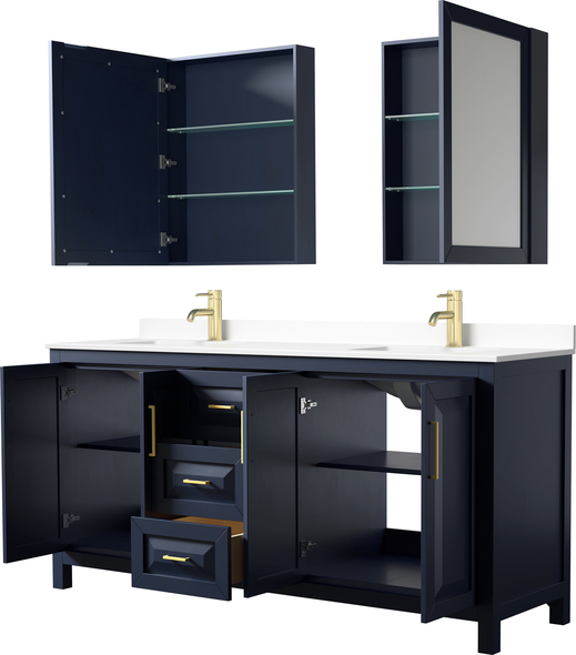 cheap bathroom countertops Wyndham Vanity Set Dark Blue Modern