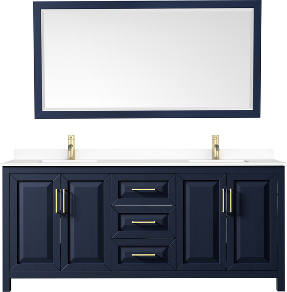 60 inch bathroom vanity with sink Wyndham Vanity Set Dark Blue Modern