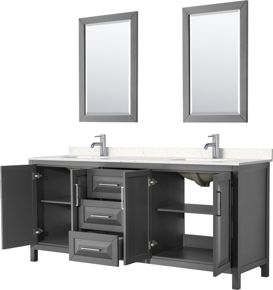 custom vanity unit Wyndham Vanity Set Dark Gray Modern