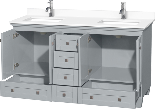 double vanity bathroom 60 inch Wyndham Vanity Set Oyster Gray Modern