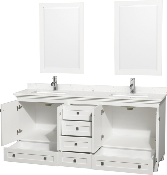 72 inch bathroom vanity clearance Wyndham Vanity Set White Modern