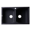 Double Bowl Sinks Alfi Kitchen Granite Composite Black Black Drop In AB3220DI-BLA 811413023506 Kitchen Sink Blackebony Colors White Black Blue Gray Drop-In Complete Vanity Sets 