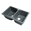 apron front sink black Alfi Kitchen Sink Double Bowl Sinks Titanium Modern