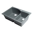 Double Bowl Sinks Alfi Granite Composite Titanium Drop In AB3320DI-T 811413027962 Kitchen Sink Colors White Black Blue GrayMe Drop-In 