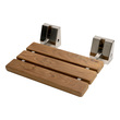 stainless steel folding shower seat Alfi Shower Seat Natural Wood Modern