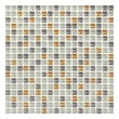 Altto Glass Mosaic Tile and Decorative Tiles, GrayGreyWhitesnow, Mosaic, Complete Vanity Sets, J1006
