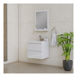 dark wood bathroom cabinet Alya Vanity with Top White