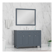 white bathroom counter Alya Vanity with Top Gray Modern
