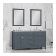 vanity for washroom Alya Vanity with Top Gray Modern