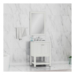 40 inch vanity cabinet Alya Vanity with Top White Modern