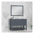 60 inch single bathroom vanity Alya Vanity with Top Gray Modern