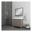 small bathroom sink and cabinet Alya Vanity with Top Gray Modern