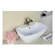 blue toilet and sink vanity unit American Imaginations Vessel Bathroom Vanity Sinks White Transitional