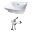 free standing counter top vanity unit American Imaginations Vessel Set Bathroom Vanity Sinks White Transitional