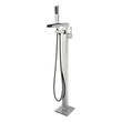 Anzzi Clawfoot Freestanding Tub Faucets, Nickel, Stainless Steel, BATHROOM - Faucets - Bathtub Faucets - Freestanding, 191042001039, FS-AZ0059BN