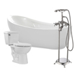 Free Standing Bath Tubs Anzzi Talyah Series Acrylic Glossy White White FTAZ090-52B-63 191042030824 BATHROOM - Bathtubs - Freestan Acrylic Fiberglass Faucet Toilet 