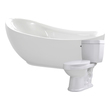 Free Standing Bath Tubs Anzzi Talyah Series Acrylic Glossy White White FTAZ090-T065 191042029590 BATHROOM - Bathtubs - Freestan Acrylic Fiberglass Toilet 