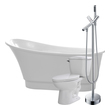  Anzzi BATHROOM - Bathtubs - Freestanding Bathtubs - One Piece - Acrylic Free Standing Bath Tubs White