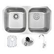 30 inch undermount double kitchen sink Anzzi KITCHEN - Kitchen Sinks - Undermount - Stainless Steel Steel