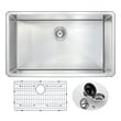 single bowl drop in kitchen sink with drainboard Anzzi KITCHEN - Kitchen Sinks - Undermount - Stainless Steel Steel
