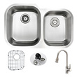 blanco double bowl sink Anzzi KITCHEN - Kitchen Sinks - Undermount - Stainless Steel Steel