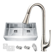 white kitchen drop in sink Anzzi KITCHEN - Kitchen Sinks - Farmhouse - Stainless Steel Steel