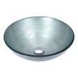 matt grey vanity unit Anzzi BATHROOM - Sinks - Vessel - Tempered Glass Silver