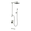 rain shower with handheld and tub spout Anzzi SHOWER - Shower Faucets Nickel
