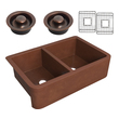 kitchen wash basin granite Anzzi KITCHEN - Kitchen Sinks - Farmhouse - Copper Copper