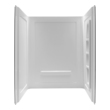 low bathtub with shower Anzzi SHOWER - Shower Walls - Alcove White
