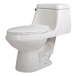1 piece elongated toilet Anzzi BATHROOM - Toilets - One Piece White