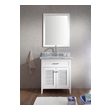 Bathroom Vanities Ariel White D031S-WHT 816606015047 Single Sink Vanities 30-40 White Complete Vanity Sets 25 