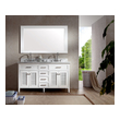 Bathroom Vanities Ariel White D061D-WHT 816606015610 Double Sink Vanities 50-70 White Complete Vanity Sets 25 