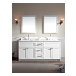 Bathroom Vanities Ariel Hamlet White F073D-WQ-WHT 816606016044 Double Sink Vanities Complete Vanity Sets 25 